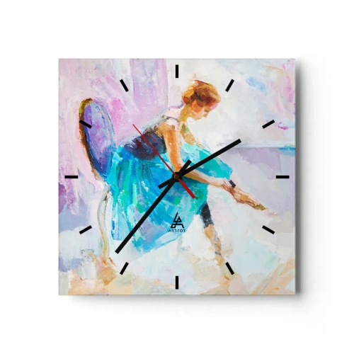 Ceas de perete - Ceas pe sticlă - Grație inefabilă, farmec subtil - 40x40 cm