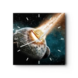 Ceas de perete - Ceas pe sticlă - Anihilare sau naștere? - 30x30 cm