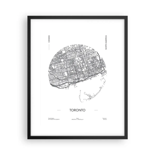 Poster în ramă neagră - Anatomia Toronto - 40x50 cm