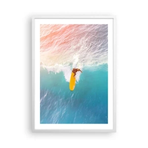 Poster în ramă albă - Călărețul oceanului - 50x70 cm