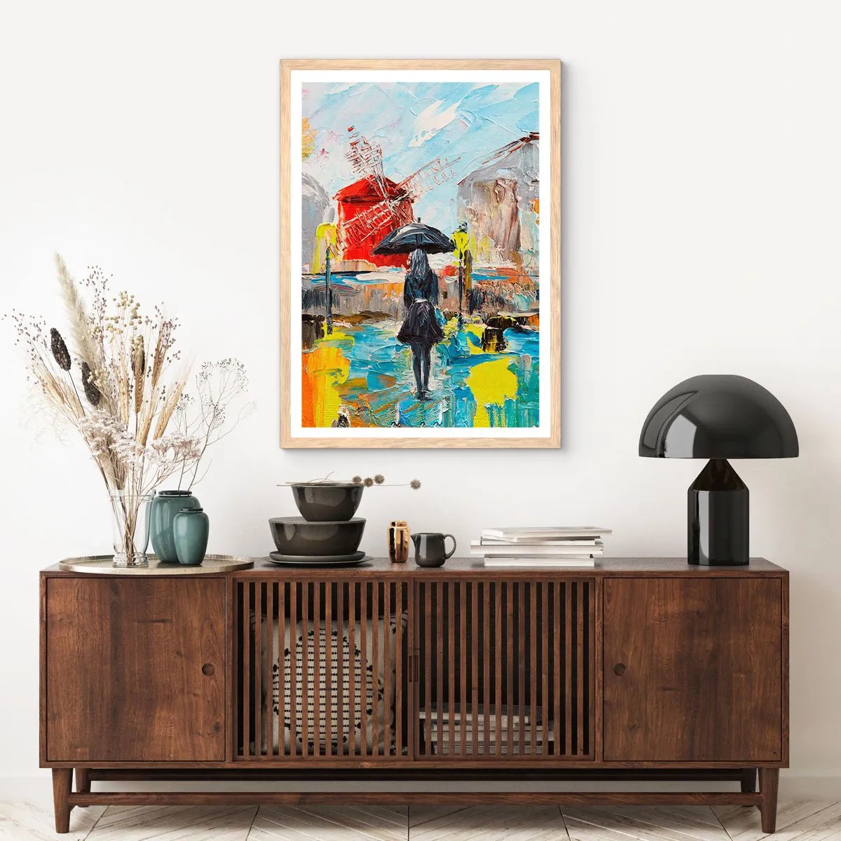 Poster în ramă de stejar deschis - Legende pariziene - 30x40 cm