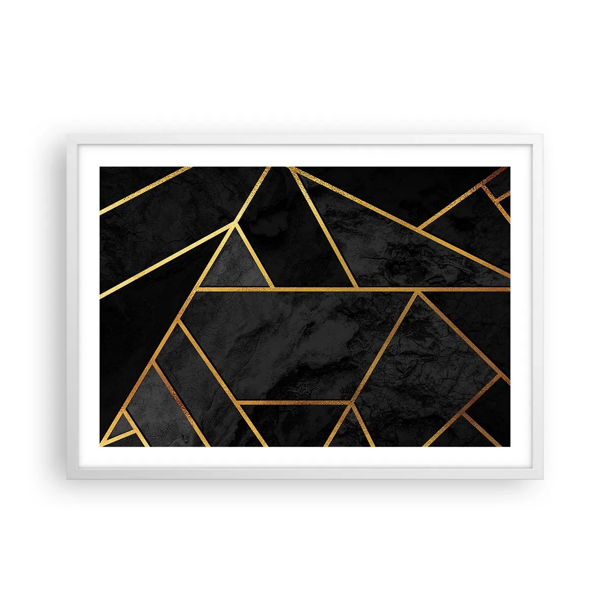 Poster în ramă albă - Întuneric și lumină - 70x50 cm