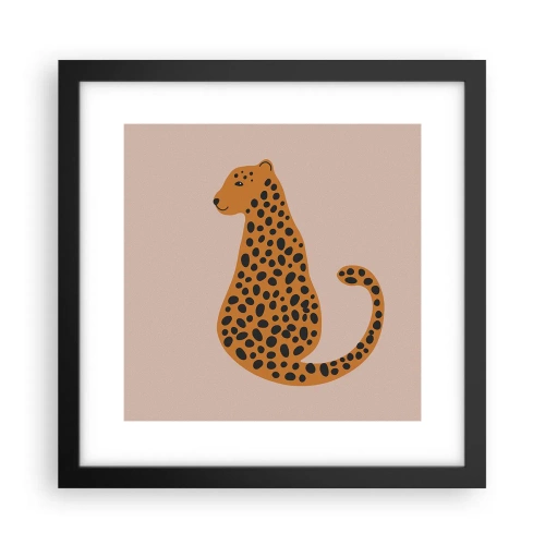 Poster în ramă neagră - Modelul leopard este tot timpul la modă - 30x30 cm