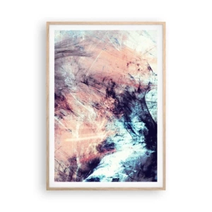 Poster în ramă de stejar deschis - Simte vântul - 70x100 cm