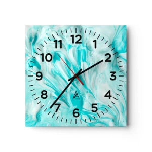 Ceas de perete - Ceas pe sticlă - Împreună pentru totdeauna - 30x30 cm