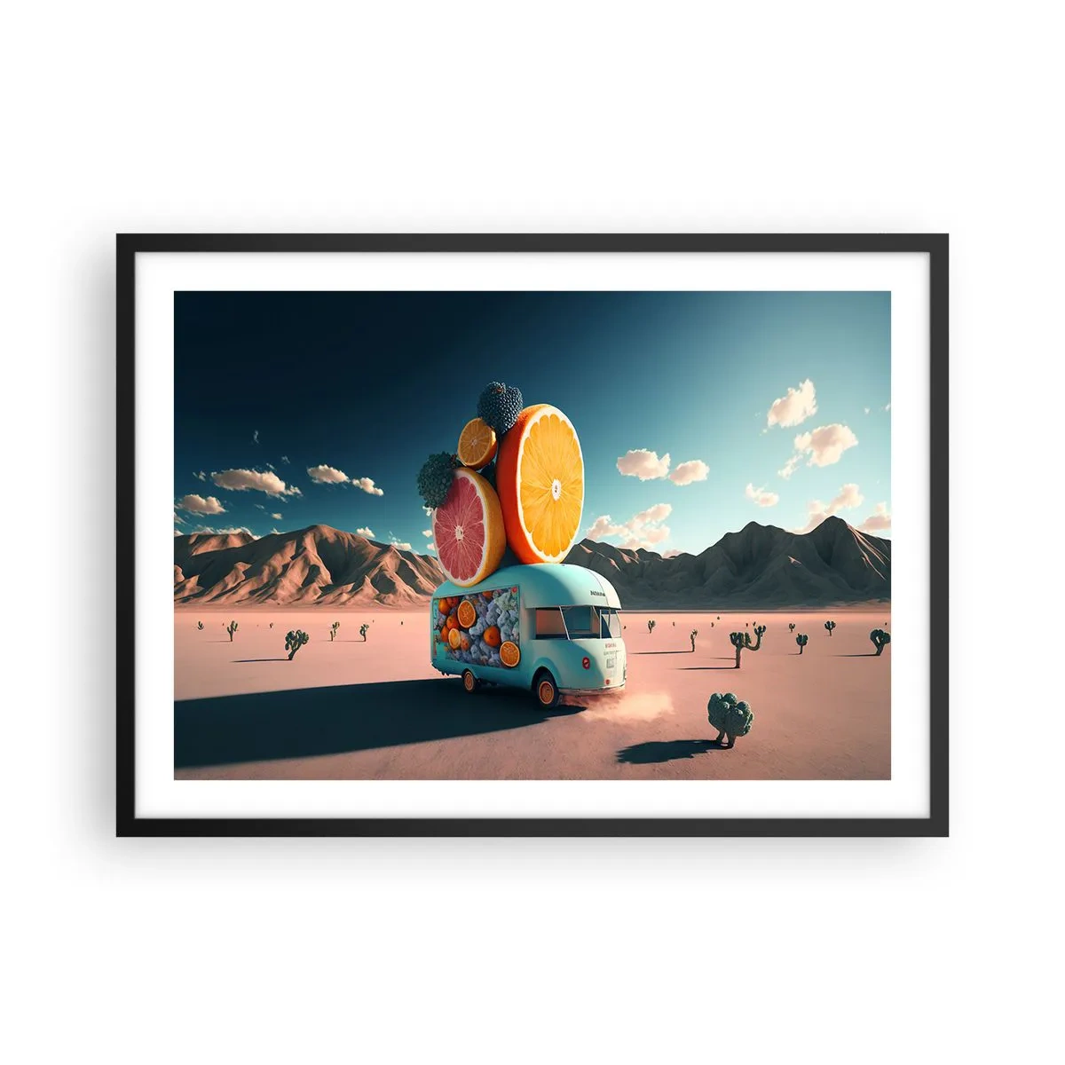 Poster în ramă neagră - Gustul vacanței - 70x50 cm