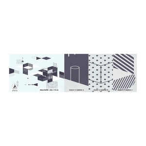 Mostră tapet Premium Canvas - În sufletul matematicii - Abstracția, Bucată, Model modern - 100x30 cm