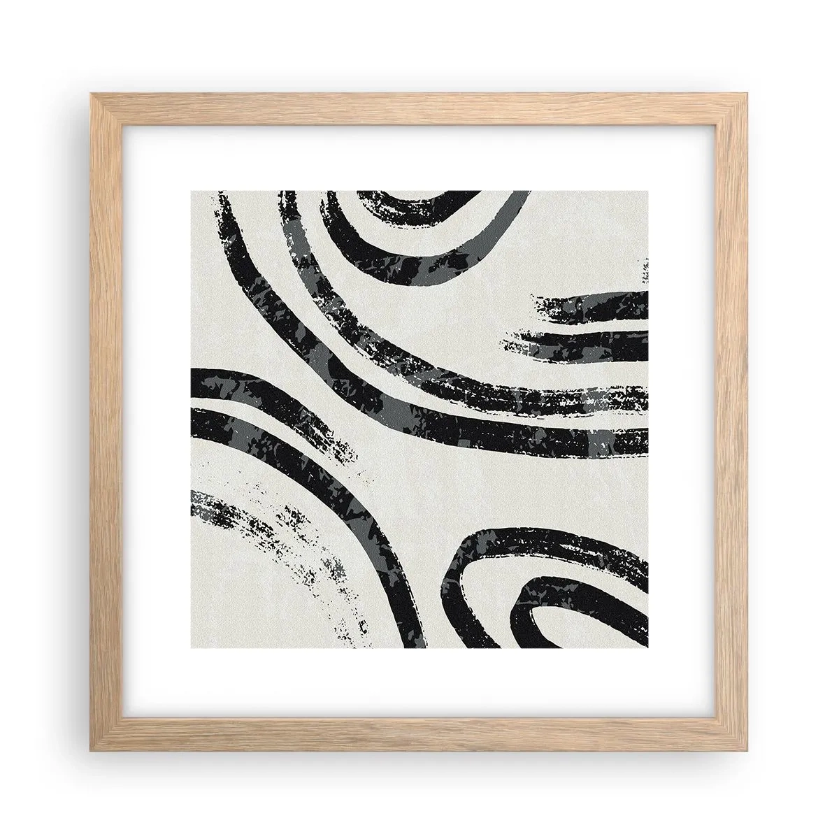 Poster în ramă de stejar deschis - Pe jumătate oprit - 30x30 cm