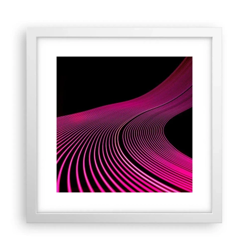 Poster în ramă albă - Bulevardul de lumină - 30x30 cm