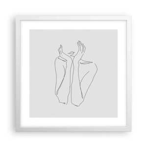 Poster în ramă albă - La ce visează fetele - 40x40 cm