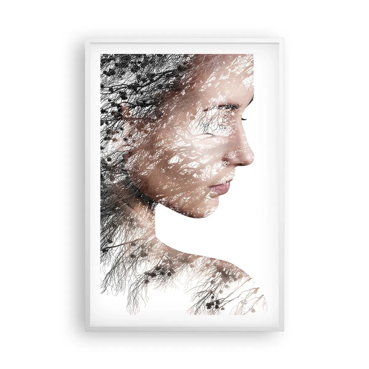 Poster în ramă albă - Spiritul pădurii - 61x91 cm