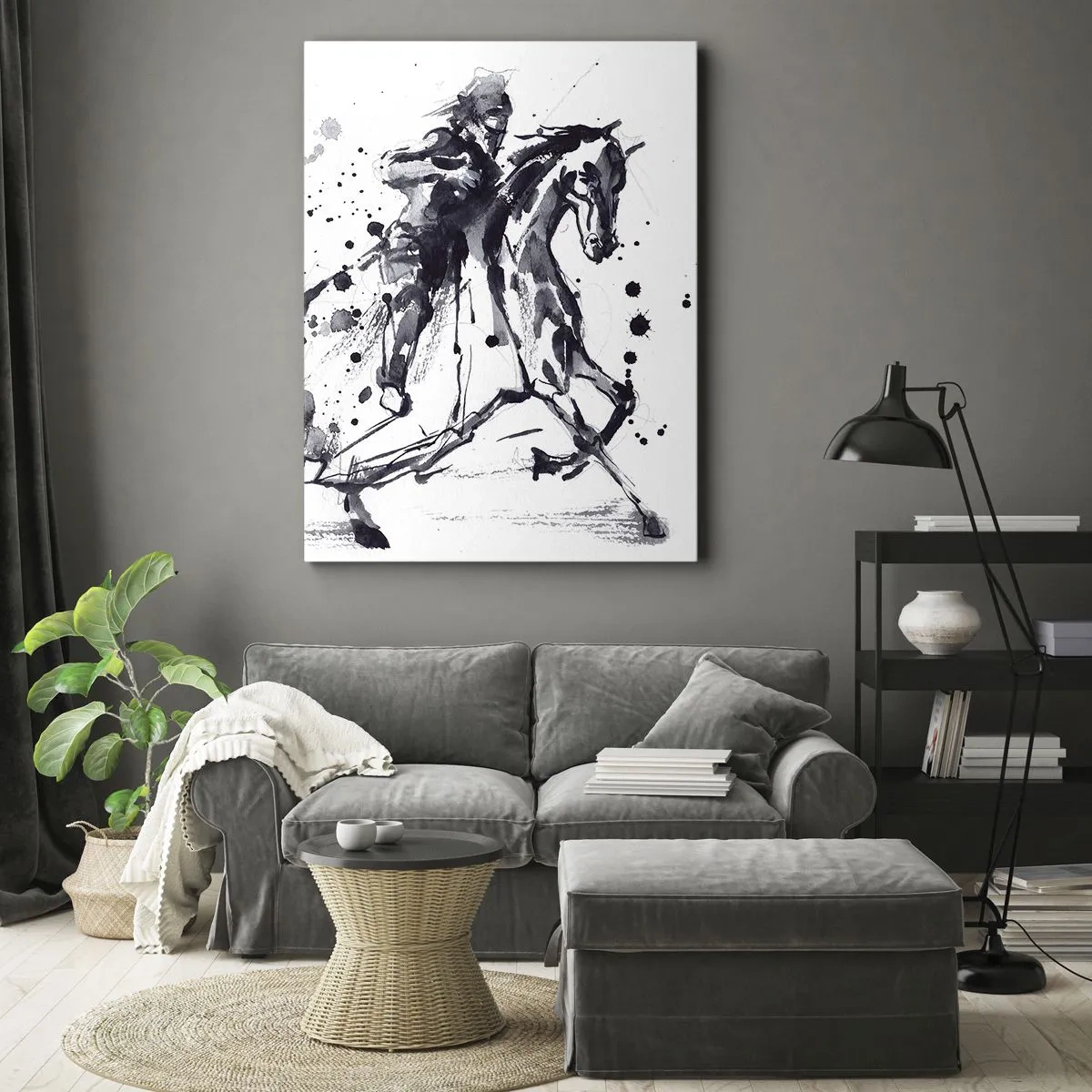 Tablou pe pânză - Cavalerul negru - 70x100 cm