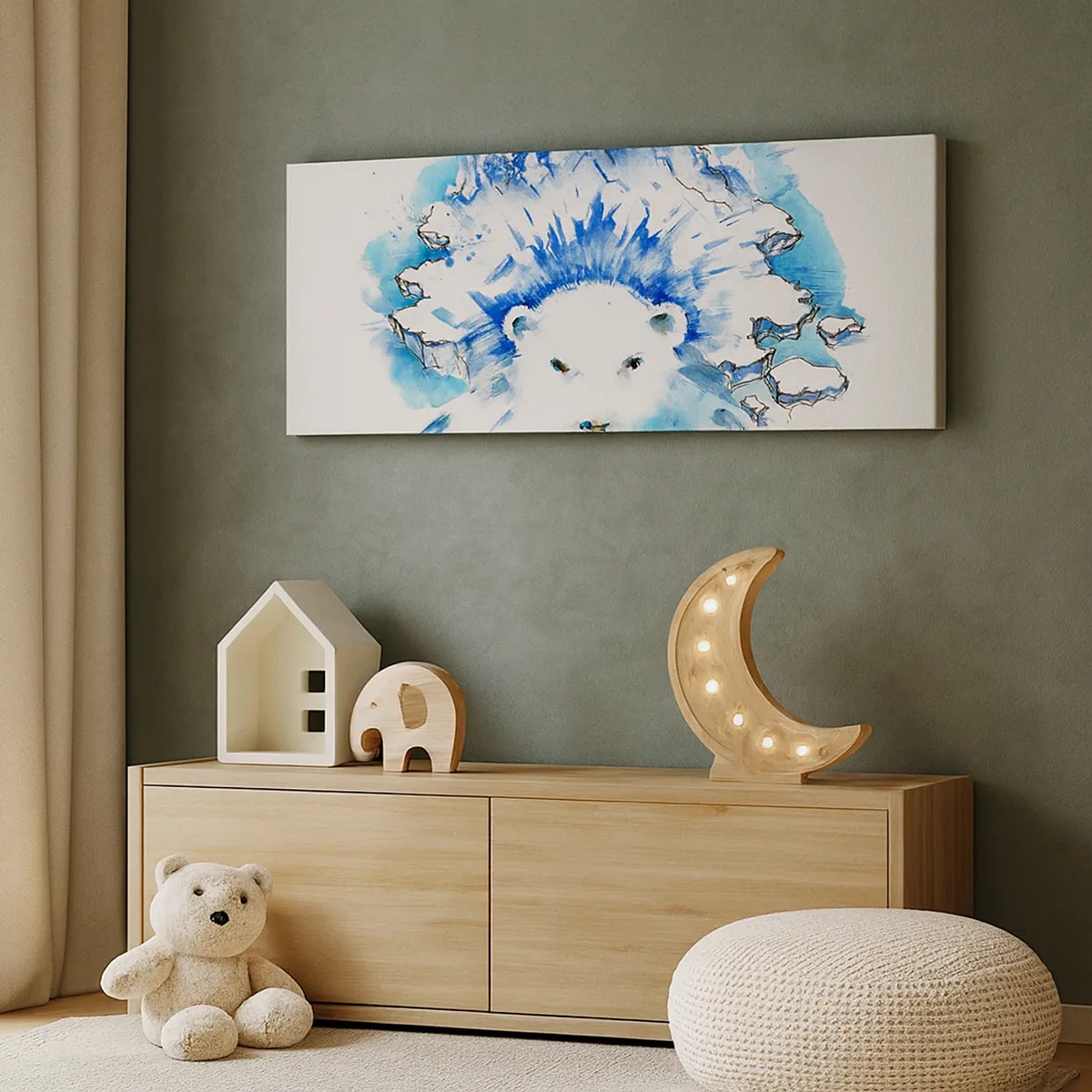 Tablou pe pânză - Regele Arcticii într-o coroană de gheață - 30x30 cm