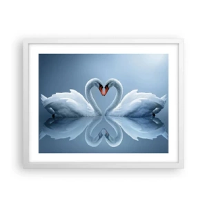 Poster în ramă albă - Timp pentru dragoste - 50x40 cm