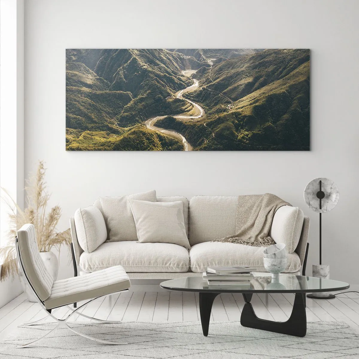Tablou pe sticlă - Direct din inima munților - 160x50 cm
