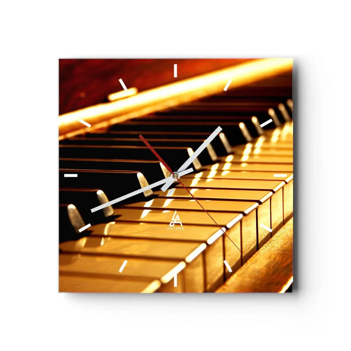 Ceas de perete - Ceas pe sticlă - Posibilități nelimitate - 40x40 cm