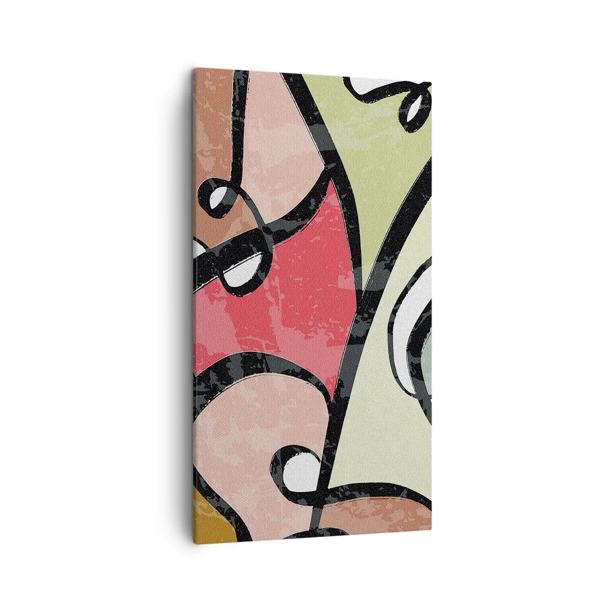 Tablou pe pânză - Piruetă printre culori - 45x80 cm