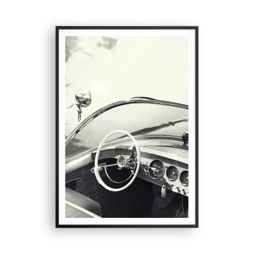 Poster în ramă neagră - E timpul pentru cei bogați - 70x100 cm