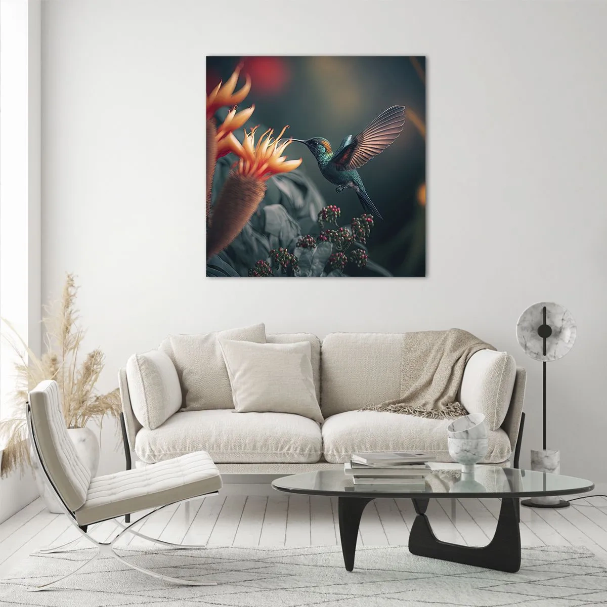 Tablou pe sticlă - Viață cu adevărat colorată - 30x30 cm