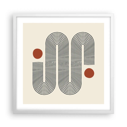 Poster în ramă albă - De la început până la sfârșit - 50x50 cm