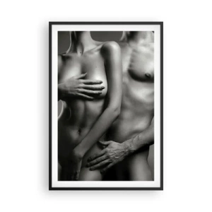 Poster în ramă neagră - Adam și Eva - 61x91 cm