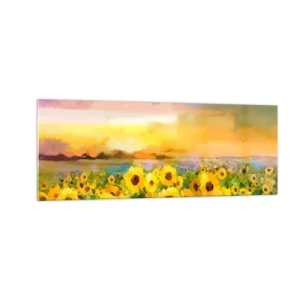 Tablou pe sticlă - Soarele însuși a coborât pe pământ - 140x50 cm