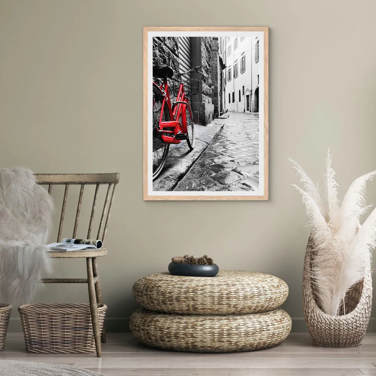 Poster în ramă de stejar deschis - Adevărata frumusețe nu îmbătrânește - 70x100 cm