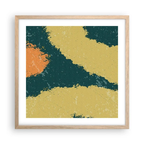 Poster în ramă de stejar deschis - Abstracție - în slow motion - 50x50 cm