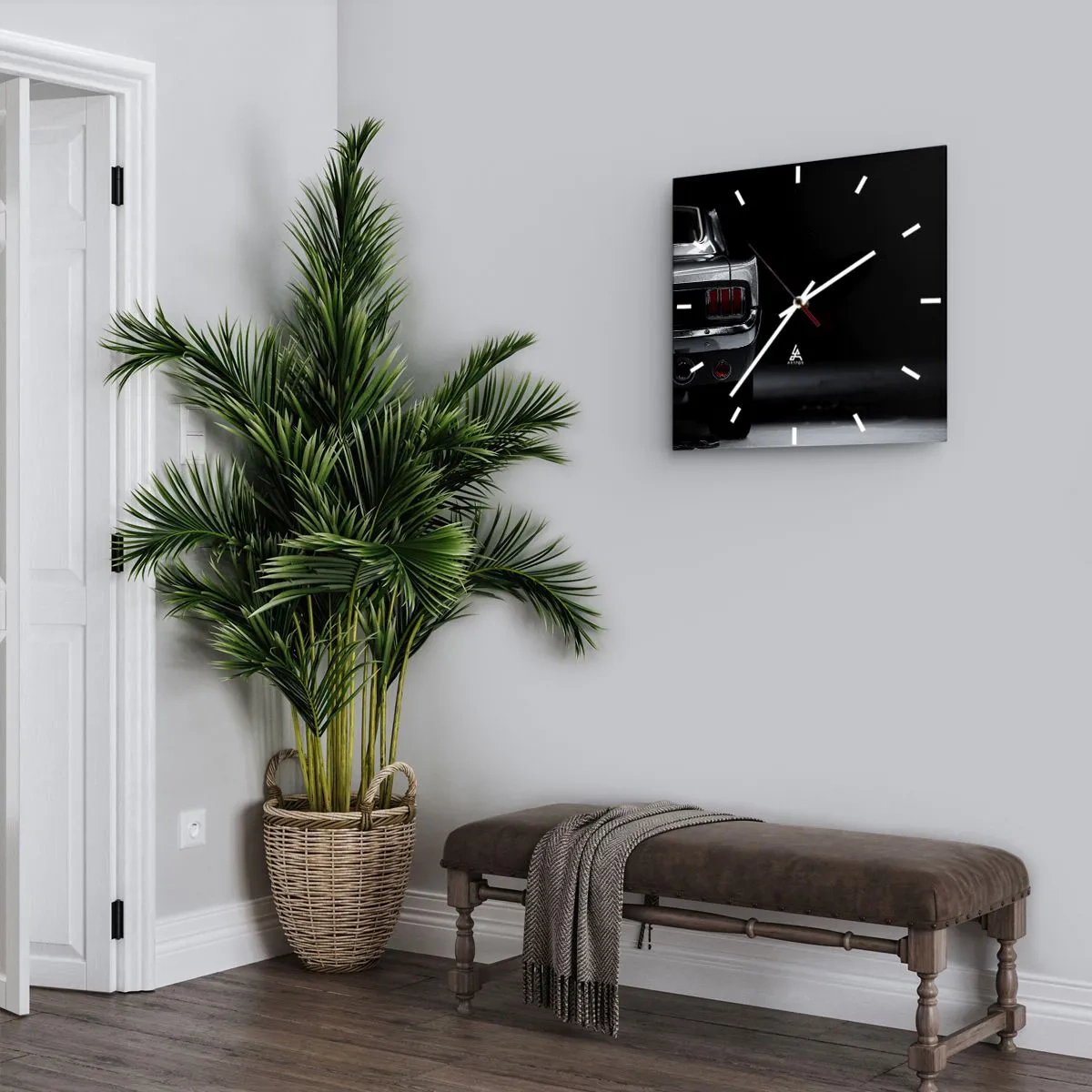 Ceas de perete - Ceas pe sticlă - Farmecul clasicului - 40x40 cm