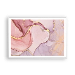 Poster în ramă albă - O mângâiere de culoare - 100x70 cm