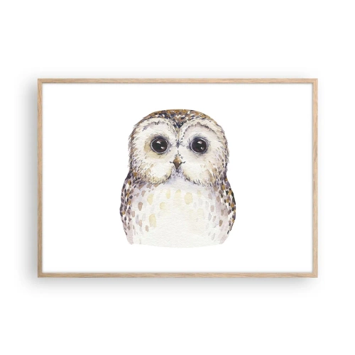 Poster în ramă de stejar deschis - Uită-te în ochii mei - 100x70 cm