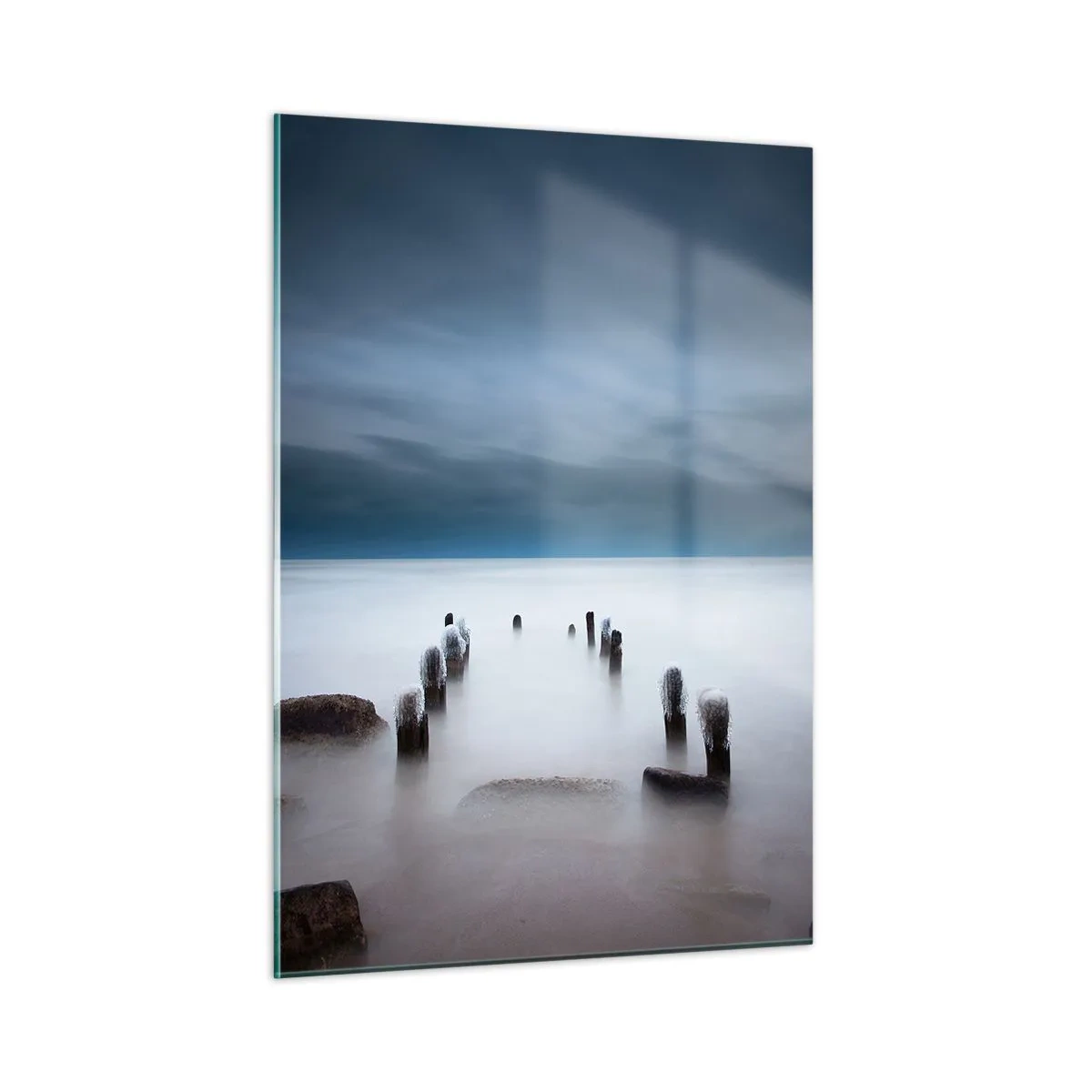 Tablou pe sticlă - Un lac în ceața calmă - 50x70 cm