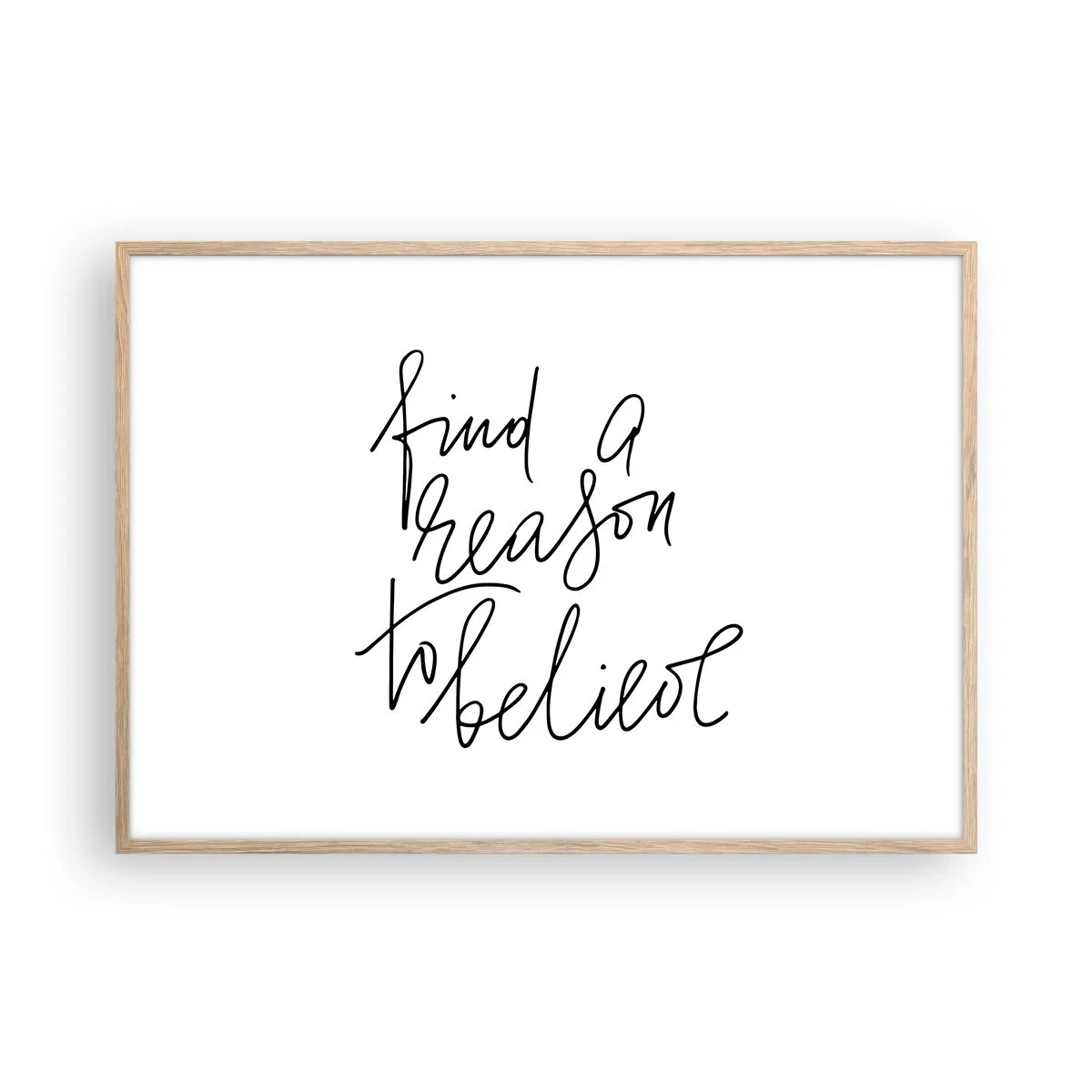 Poster în ramă de stejar deschis - Este posibil - 100x70 cm