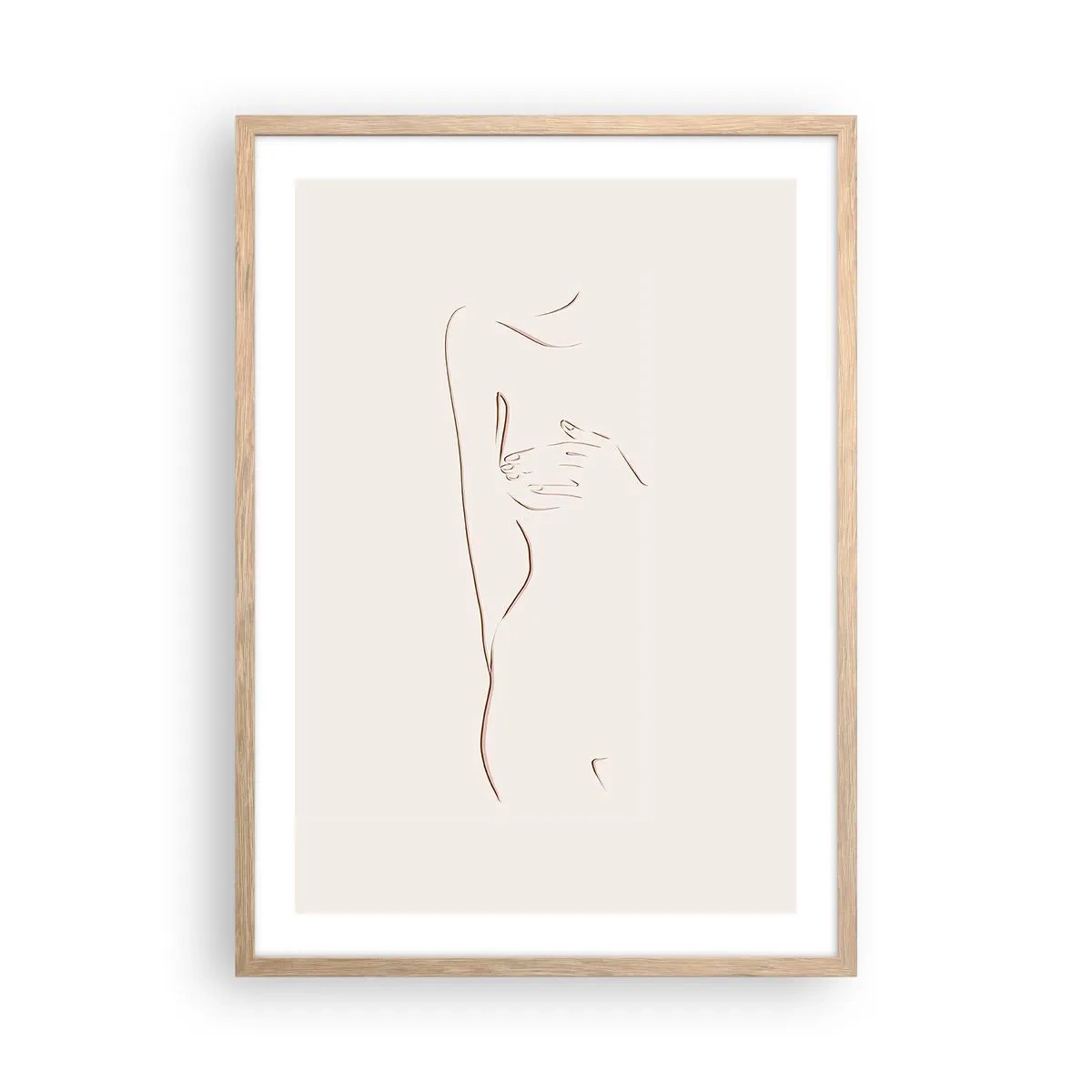 Poster în ramă de stejar deschis - Forma dorinței - 50x70 cm