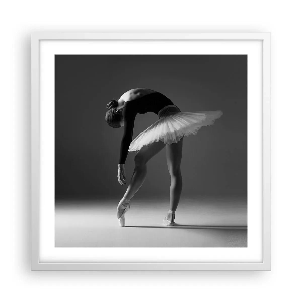 Poster în ramă albă - Bella balerina - 50x50 cm