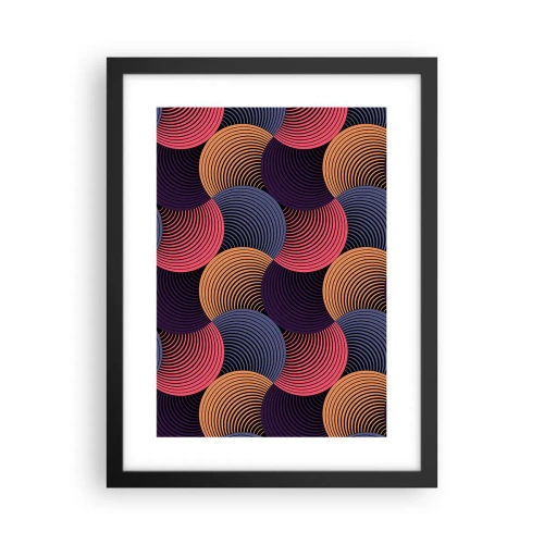 Poster în ramă neagră - Într-un ritm de cerc - 30x40 cm