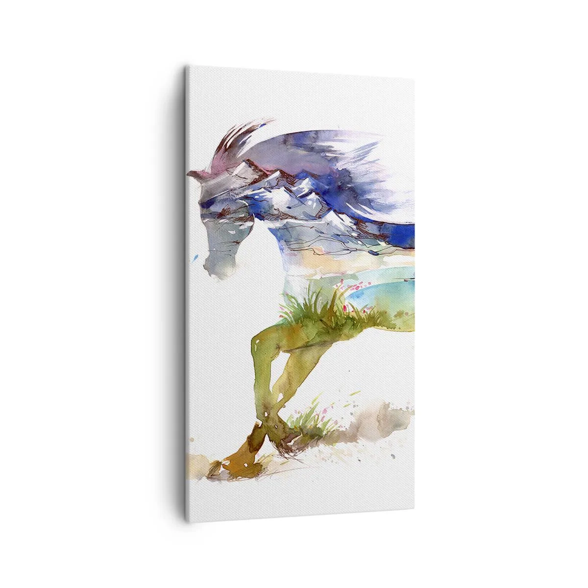 Tablou pe pânză - De pe pajiște direct spre cer - 45x80 cm