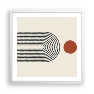 Poster în ramă albă - Magnetismul formelor și al culorilor - 50x50 cm