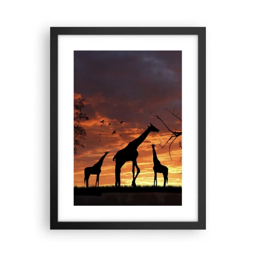 Poster în ramă neagră - O mică cină cu cei dragi - 30x40 cm