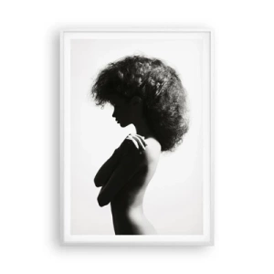 Poster în ramă albă - Ca o floare pe o tulpină subțire - 70x100 cm