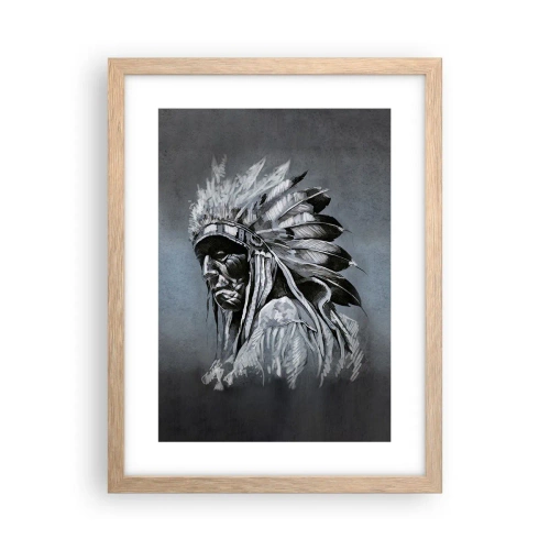 Poster în ramă de stejar deschis - Înapoi la rădăcini - 30x40 cm