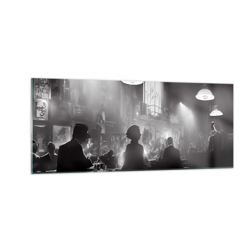 Tablou pe sticlă - În stil jazz - 100x40 cm