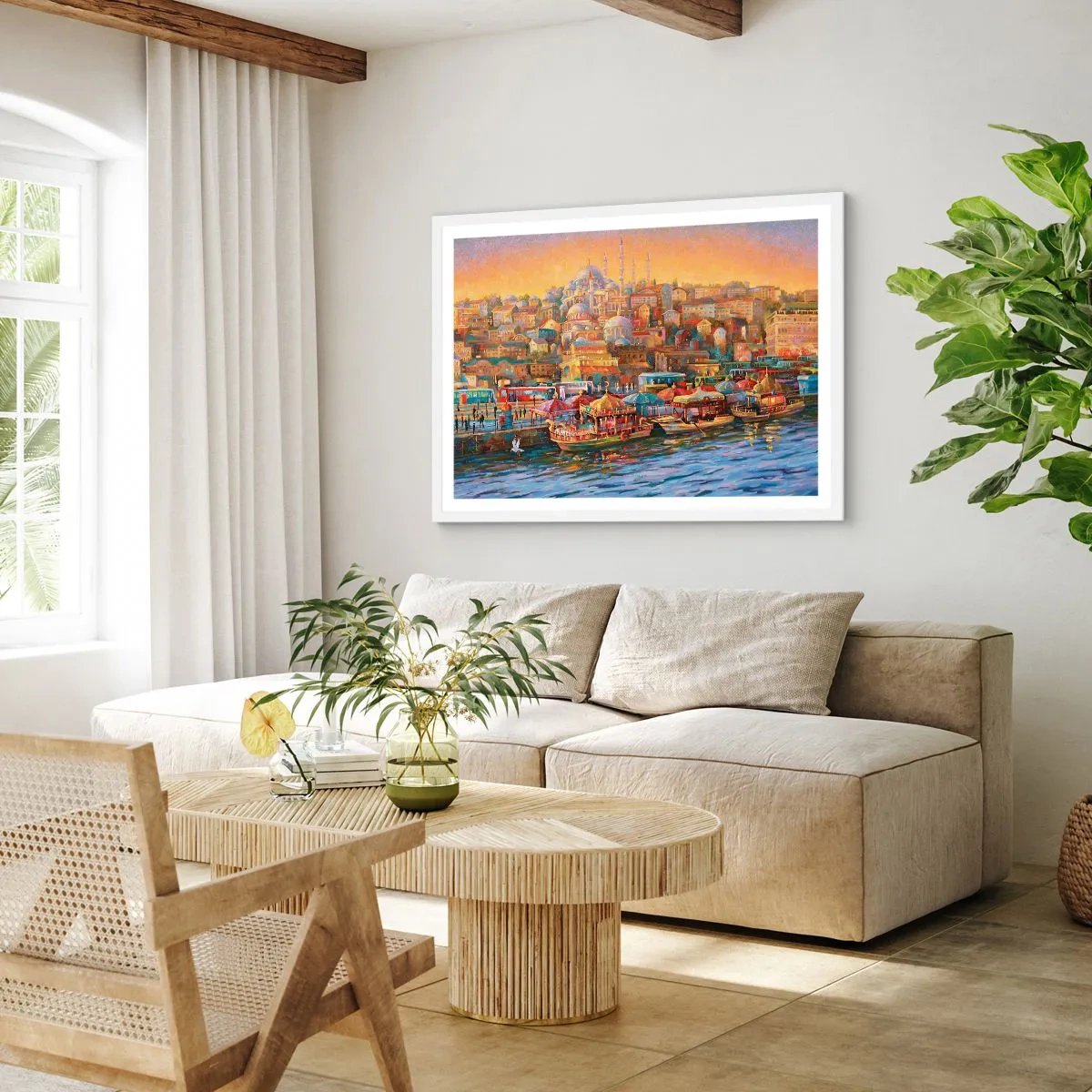 Poster în ramă albă - O poveste din Istanbul - 50x40 cm