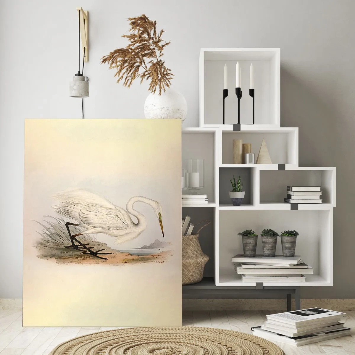 Tablou pe sticlă - Doamna în stufărișuri - 50x70 cm