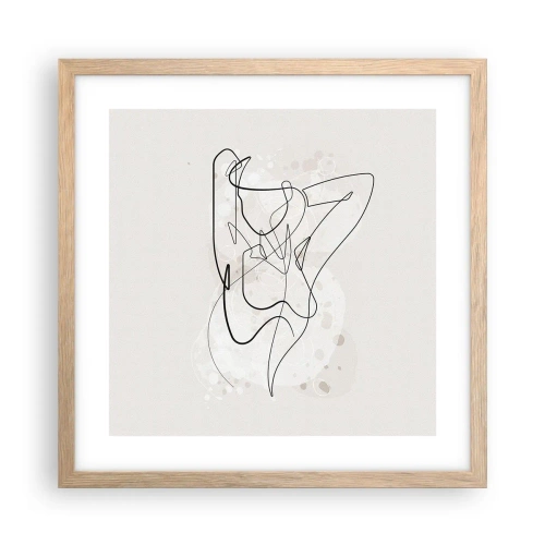 Poster în ramă de stejar deschis - Arta seducției - 40x40 cm