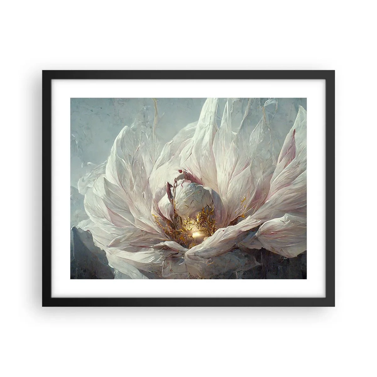 Poster în ramă neagră - Înflorește o dată la o sută de ani - 50x40 cm