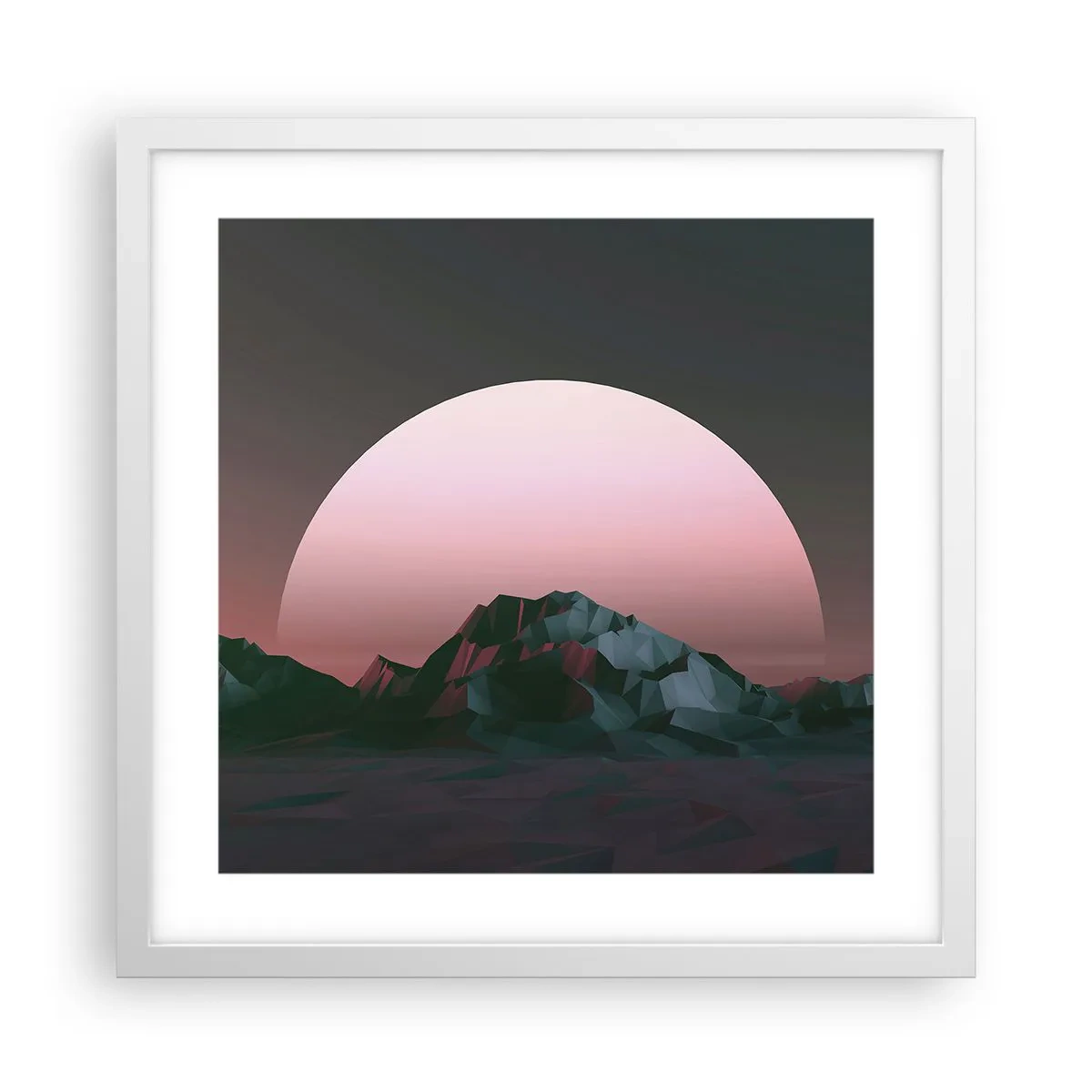 Poster în ramă albă - Într-o galaxie învecinată - 40x40 cm