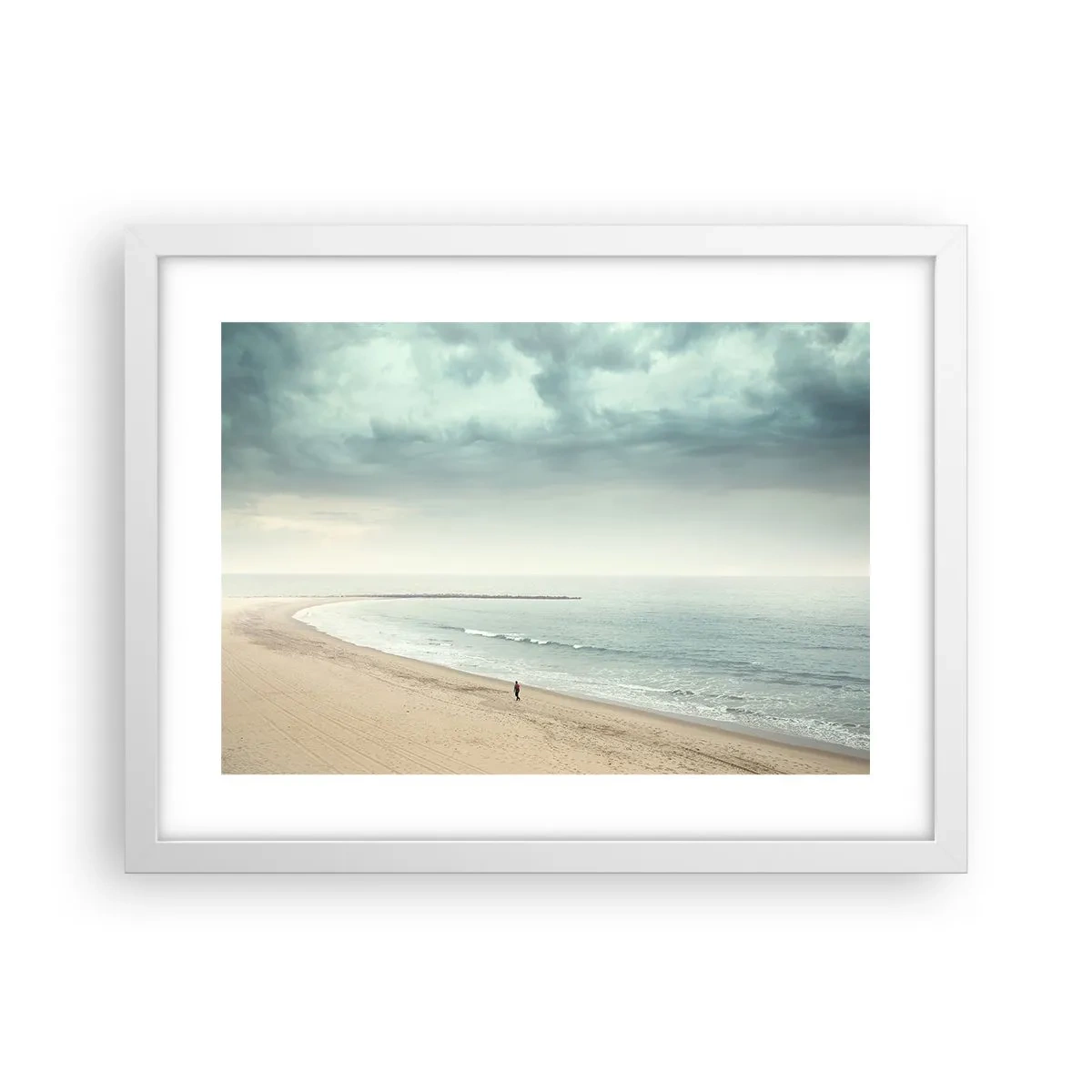 Poster în ramă albă - Căutând liniștea - 40x30 cm