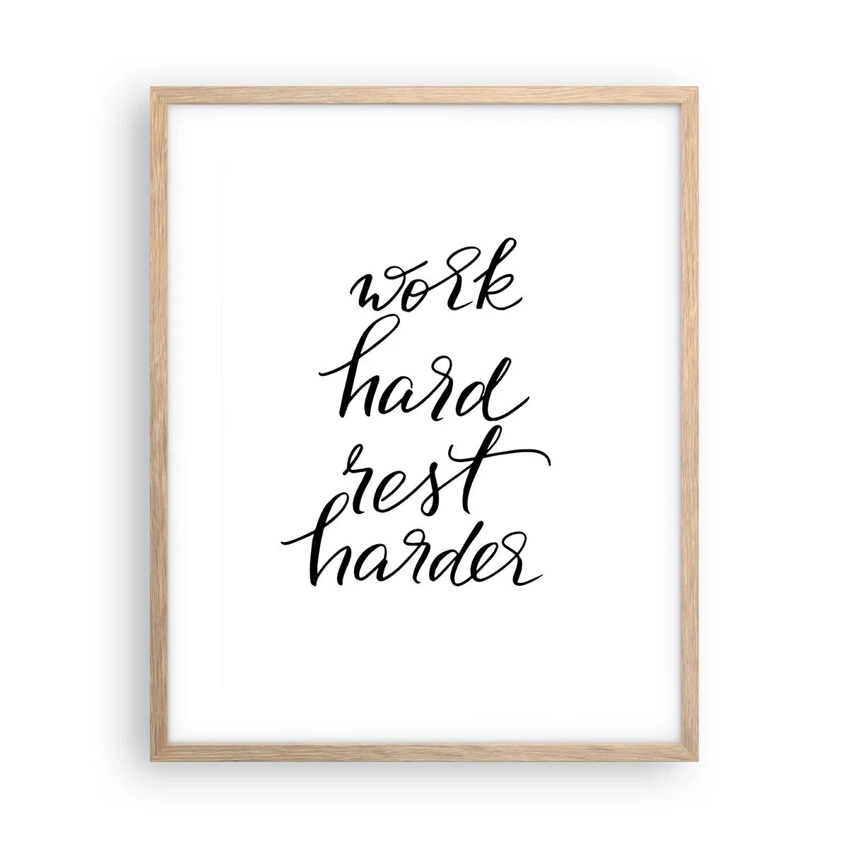 Poster în ramă de stejar deschis - Echilibrul vieții - 40x50 cm