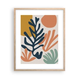 Poster în ramă de stejar deschis - Mări de corali - 40x50 cm